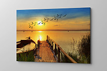 Obraz Drevené mólo pri rieke 1386